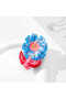 Blue Floral Patterned Bone Acetate High Quality Buckle