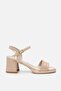 Women's Beige Heeled Sandals - 3