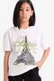 100% Cotton Relax Fit Crew Neck Printed Short Sleeve T-Shirt Girls E0353A825Sm