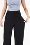 Line Women's Lycra Velcro Closure Black Palazzo Trousers V-020111