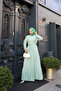 Layered Belted Hijab Dress - 2