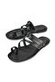 , Women's Genuine Leather Slippers 1511010Z1018 Black - 5