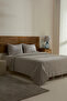 Carmine 100% Cotton Double Duvet Cover Set Gray - 2