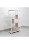Mineo Ash White Bookcase/Display Cabinet - 5 Shelves, Metal & Wood, 2-Year Warranty - 6
