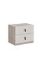 Trevor 2 Drawer Night Stand Multifunctional Bed Side Table - Beige / L. Grey L60xW42xH52cm - 3