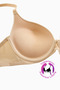 Women's Padded Push up Supported Micro Fabric Underwire Daily Bra - Nude - 2529 - 3