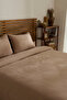 Carmine 100% Cotton Double Duvet Cover Set Powder - 6