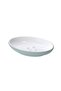 EKOLN Soap Dish Light Grey-Turquoise – Stylish Stoneware Bathroom Accessory (13x9 cm)