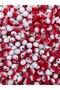 25Gr 8mm Red White Color Turkey Bead, Marbled Fan, Turkish, Football Jewelry Bead (~75 Pieces) - 2