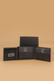 3234 Genuine Leather Men's Wallet Card Holder Flotur-Black - 4
