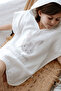 4 Layer Muslin Poncho - Pure Baby Series - Floored Circle Hello Baby - 2