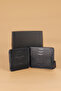 0510 Genuine Leather Men's Wallet Card Holder Floater Navy Blue - 4
