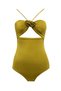 Regular Fit Halter Neck Swimsuit-Fall in Love C3154Ax24Sm