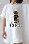 4 Layer Muslin Poncho - Pure Baby Series - Skateboard Teddy - 3