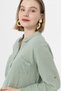 Women's Blouse - Muslin Judge Collar Long Sleeve Blouse - 1100 - 4