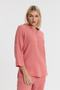 Women's Blouse - Muslin Judge Collar Long Sleeve Blouse - 1100 - 3