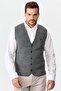 Men's Fine Knitwear Plain Vest O.smoked