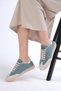 Nikita Genuine Suede Petrol Green Women's Casual Sports Shoes - 5