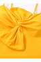 French-Inspired Vintage Two-Piece Pareo Strapless Swimsuit Set with Bowknot Detail Removable Pads - 6