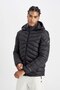 Fit Puffer Jacket Water Repellent Windproof Slim Fit Slim Fit Hooded Zipper Pocket 3112891 - 7