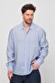 Men's Yarize Striped Voile Shirt Baby Blue - 2