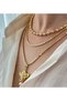 Triple Necklace Pearl Elephant Luck Necklace Set Multiple Necklace Triple Necklace - 2