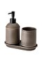 TVÅLSJÖN 3-Piece Bathroom Set – Stoneware Dispenser 40cl + Holder & Tray – IKEA
