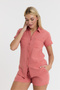 Women's Shirt - Short Sleeve Shirt with Muslin Collar - 1140 - 2