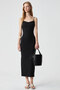 Sedruan Women Slim Hanging Neck Slim Long Black Dress - 3