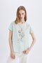 Regular Fit Crew Neck Printed Short Sleeve T-Shirt C9420Ax24Sm - 3