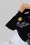 Baby Boy 3 Pieces Summer Suit with Body Printed Interlock 6-9-12-18-24 Months Baby Set - 4