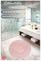 Cotton Woven Water Absorbent Bath Mat, Bathroom Rug Royal 100X100 cm Powder - 4