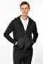 Khaki Men's Tracksuit Top - Hooded and Kangaroo Pocket