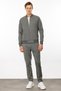 Men's Tracksuit Top - Zippered Pockets, Antra/Melange - 3