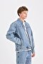 100% Cotton College Collar Zippered Pocket Denim Jacket D0420Ax24Au - 3