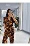 Cr 1189 Black-Yellow Gathered Jumpsuit with Waist - 8