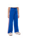 Girls' 2pcs Spring/Summer Outfit Set - Comfy Knit Crop Top & Wide-Leg Pants - 4