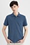 Regular Fit Short Sleeve Basic Plain Polo T-Shirt T0126Az24Sm