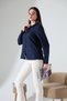 Lumina Şamre Fabric Slim Fit Women's Classic Shirt - Navy Blue - 4