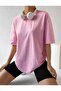 Pink Plain Oversized T-Shirt Summer 100% Cotton