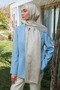 Moren Desen Shine Line Shawl Mink-Çağla - 2