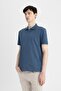 Regular Fit Short Sleeve Basic Plain Polo T-Shirt T0126Az24Sm - 4