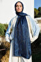 Soler Desen Shine Line Shawl Black-Indigo - 2