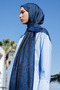 Vera Desen Shine Line Shawl Black-Indigo - 2