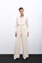 Waist Detailed Trousers - Beige