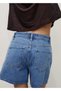 High Waist Straight Cut Denim Shorts - 7