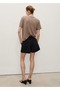 High Waist Straight Cut Denim Shorts - 4
