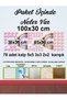 Rainbow and Rabbit Children's Room Wall Sticker Set of 2 100X30 cm - 5