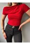Gathered Short Sleeve One Shoulder