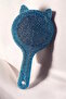Blue Color Ear Figured Glitter Hair Brush/Comb - 2